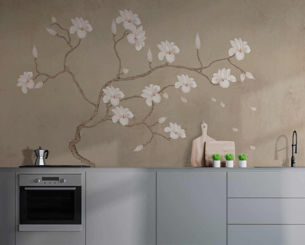 Rama curva sobre beige — interior 9