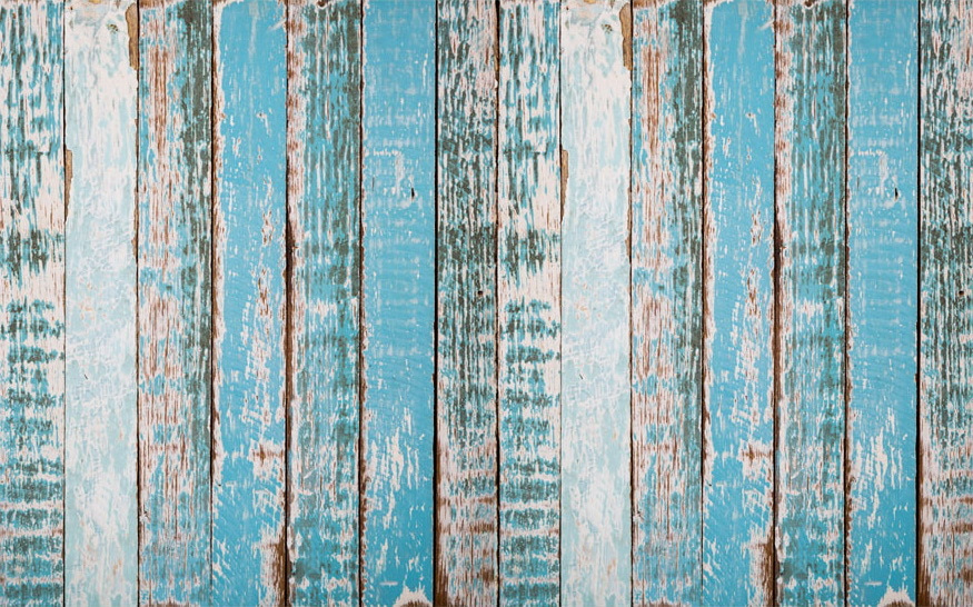 Tablas azules desgastadas — diseño completo