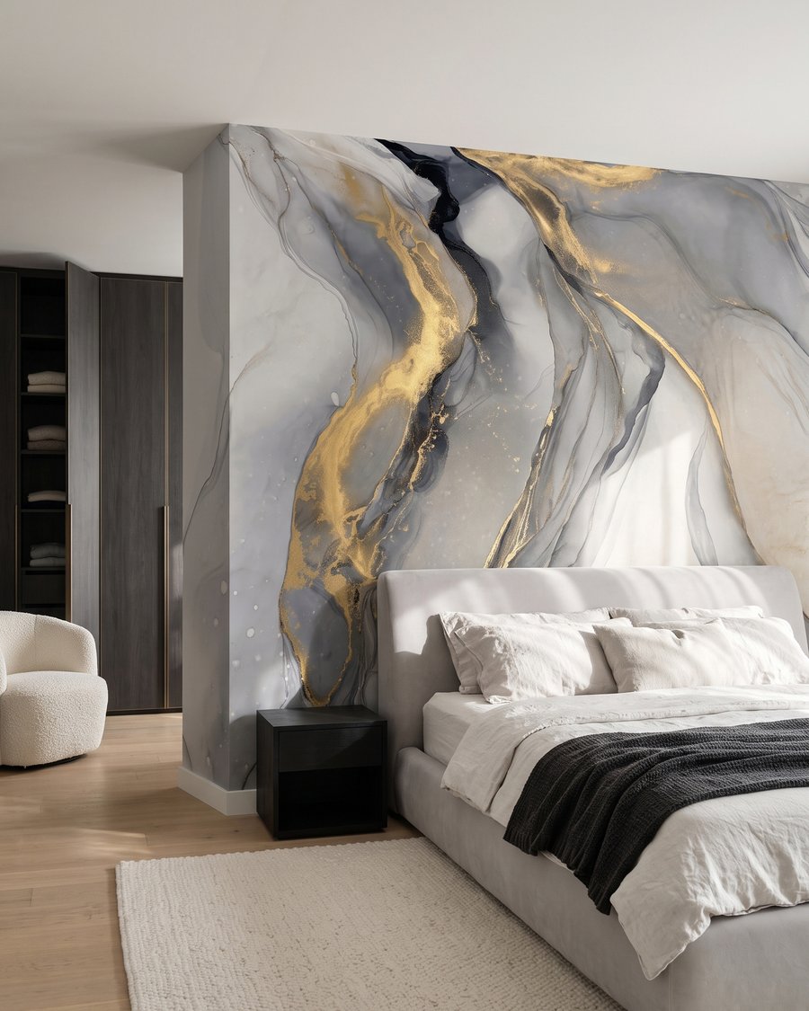 Vetas doradas fluidas — interior 2