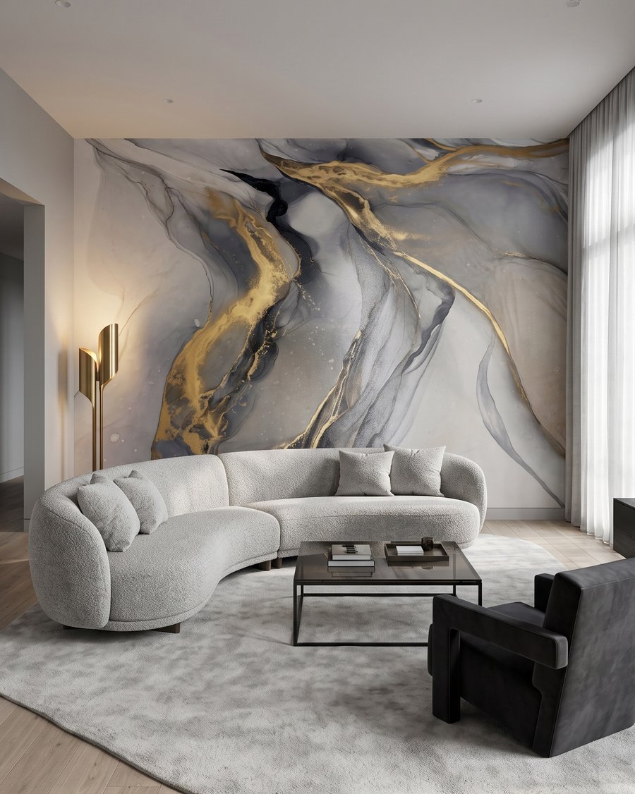 Vetas doradas fluidas — interior 4
