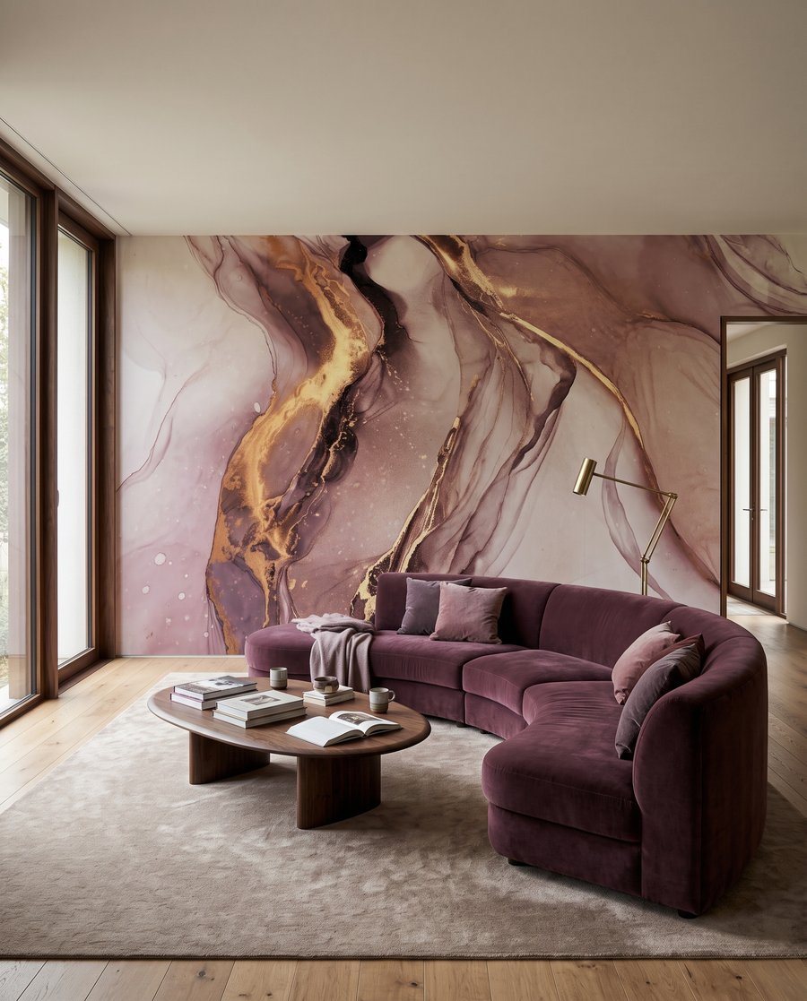 Vetas doradas fluidas — interior 3