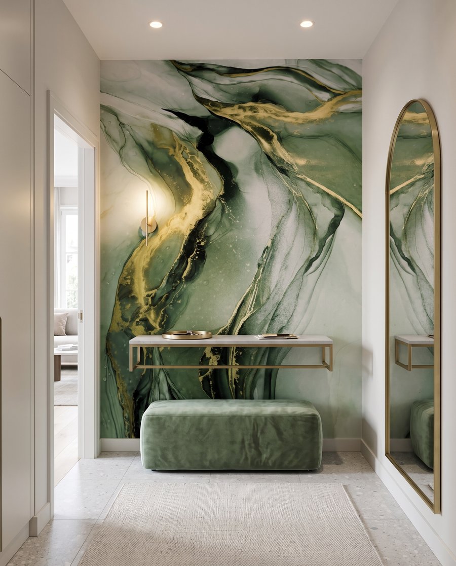 Vetas doradas fluidas — interior 3