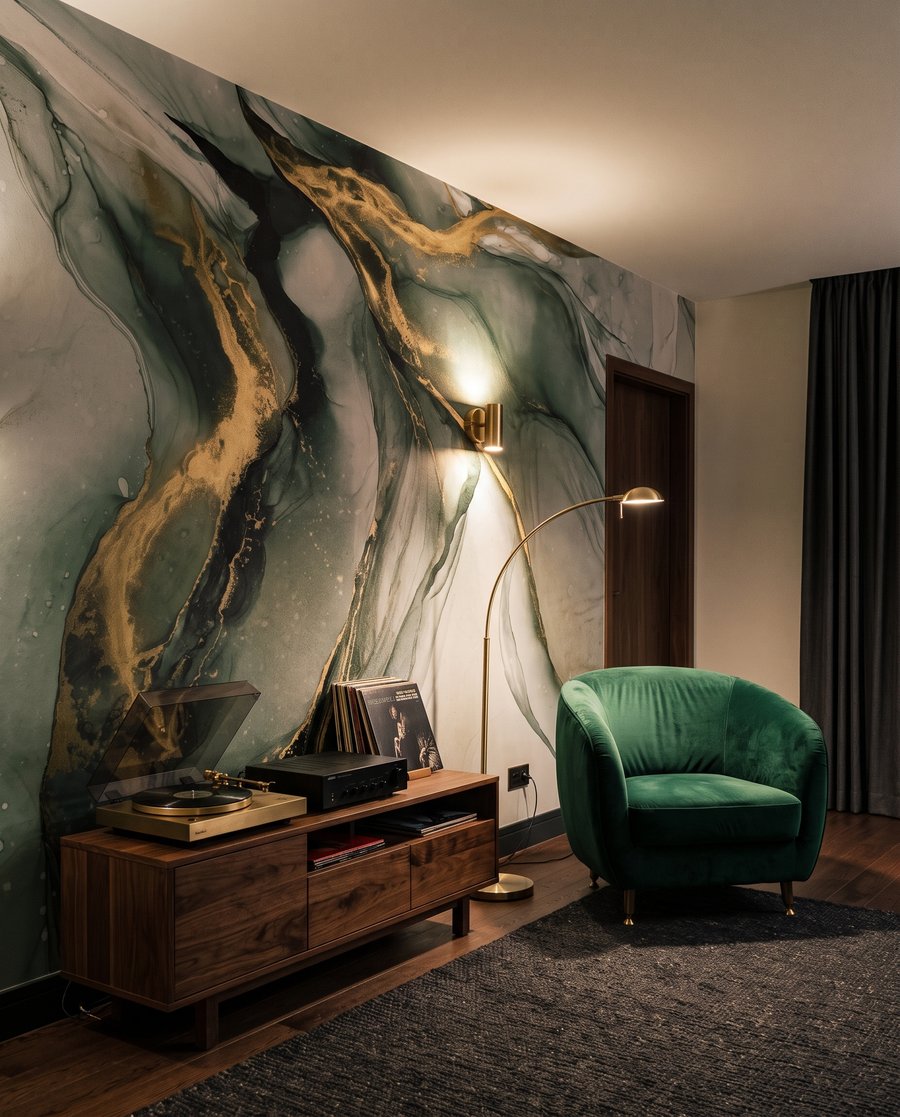 Vetas doradas fluidas — interior 6