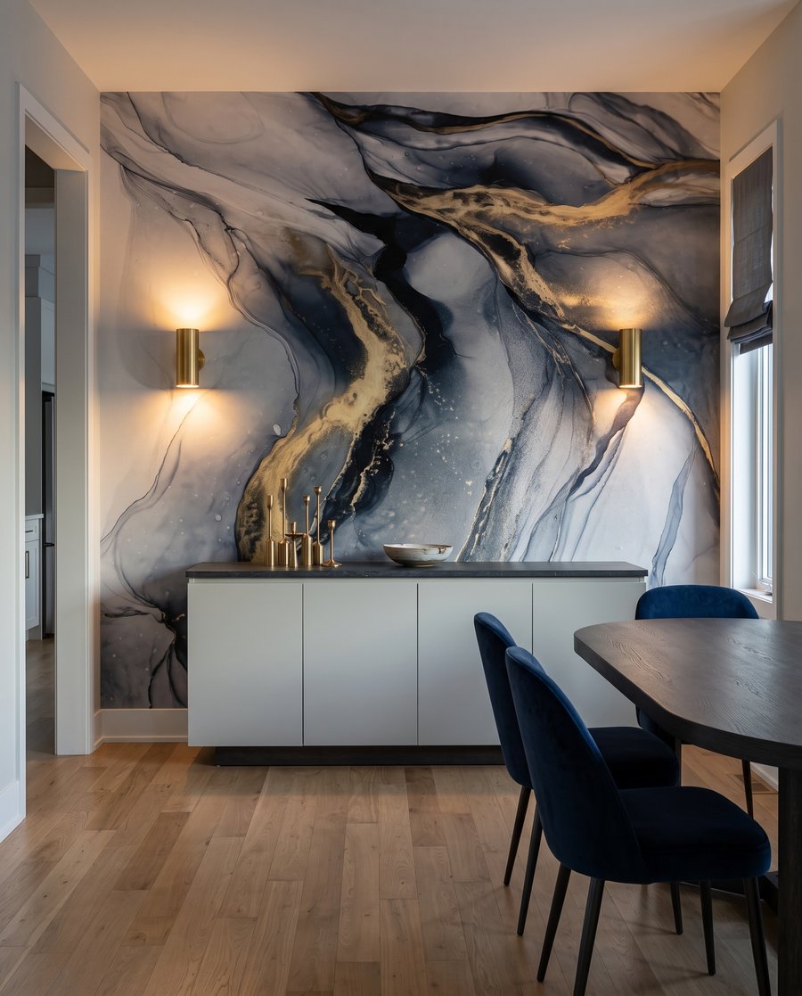 Vetas doradas fluidas — interior 5