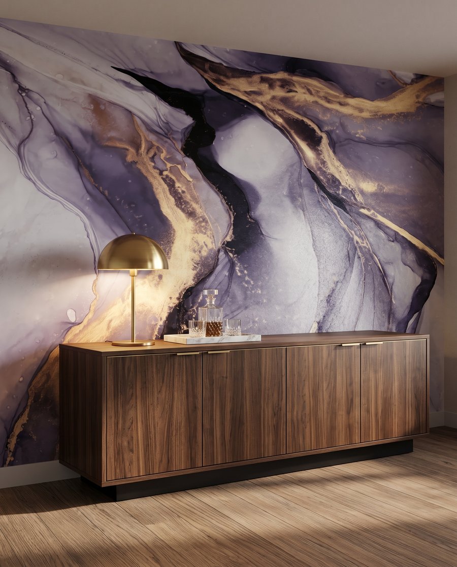Vetas doradas fluidas — interior 1