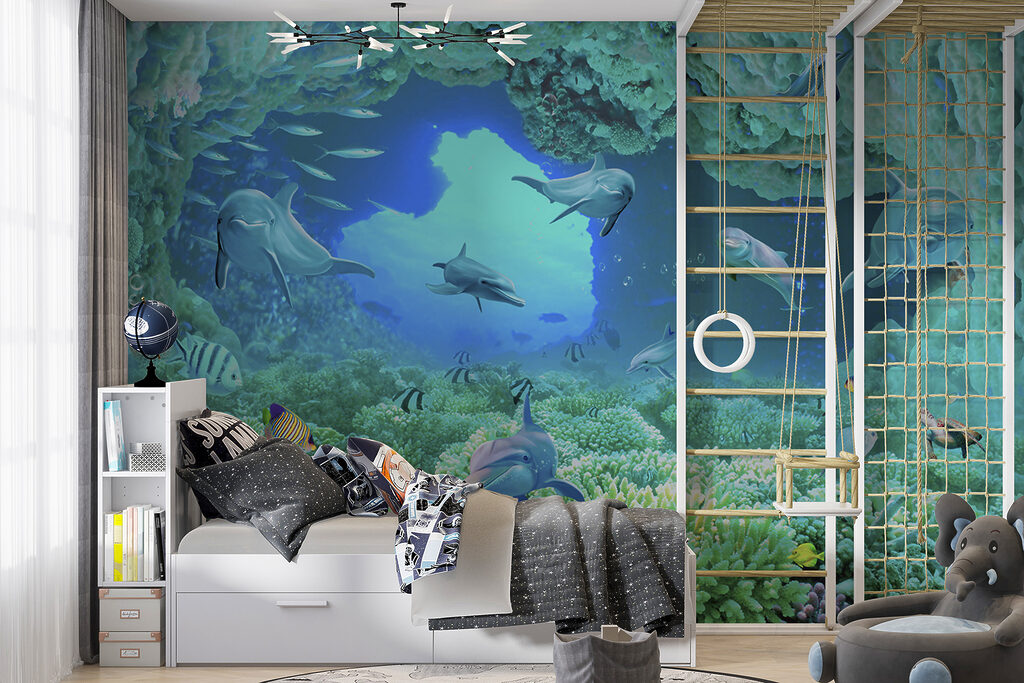 Delfines bajo el coral — interior 13