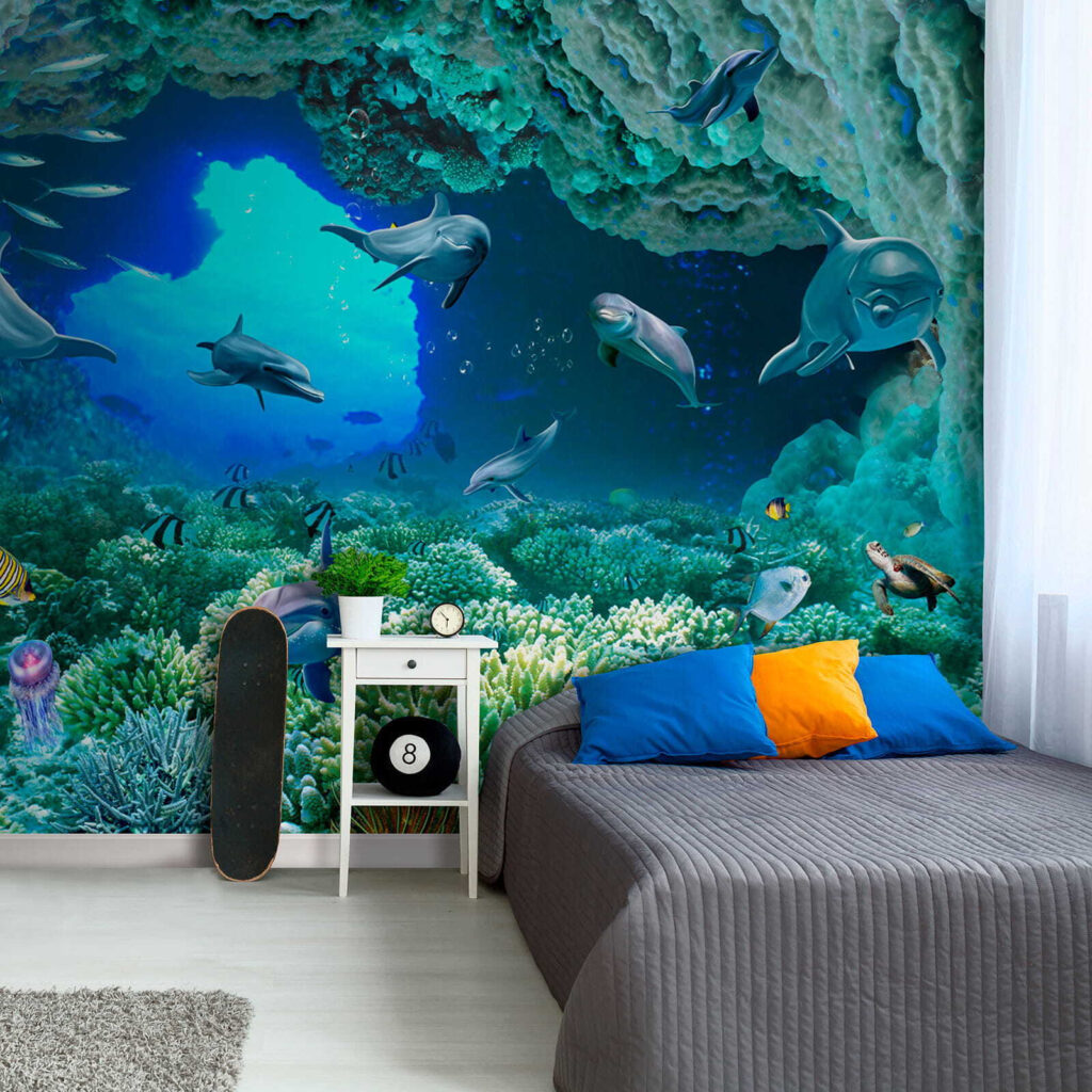 Delfines bajo el coral — interior 4