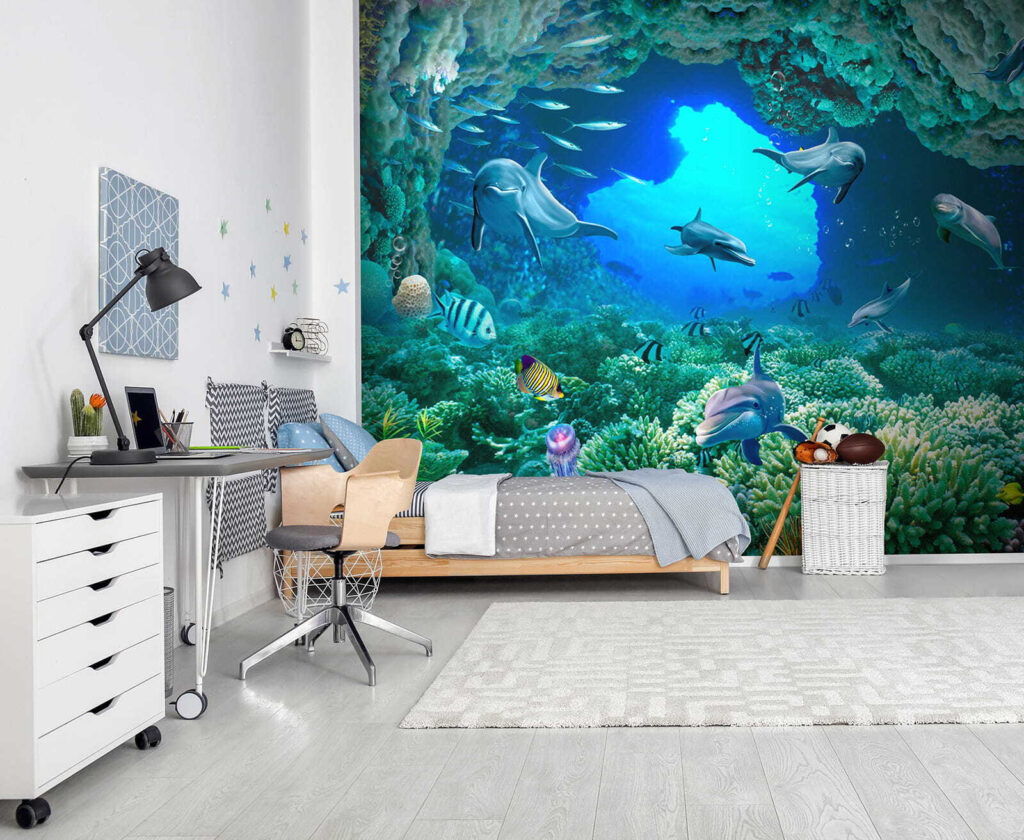Delfines bajo el coral — interior 8