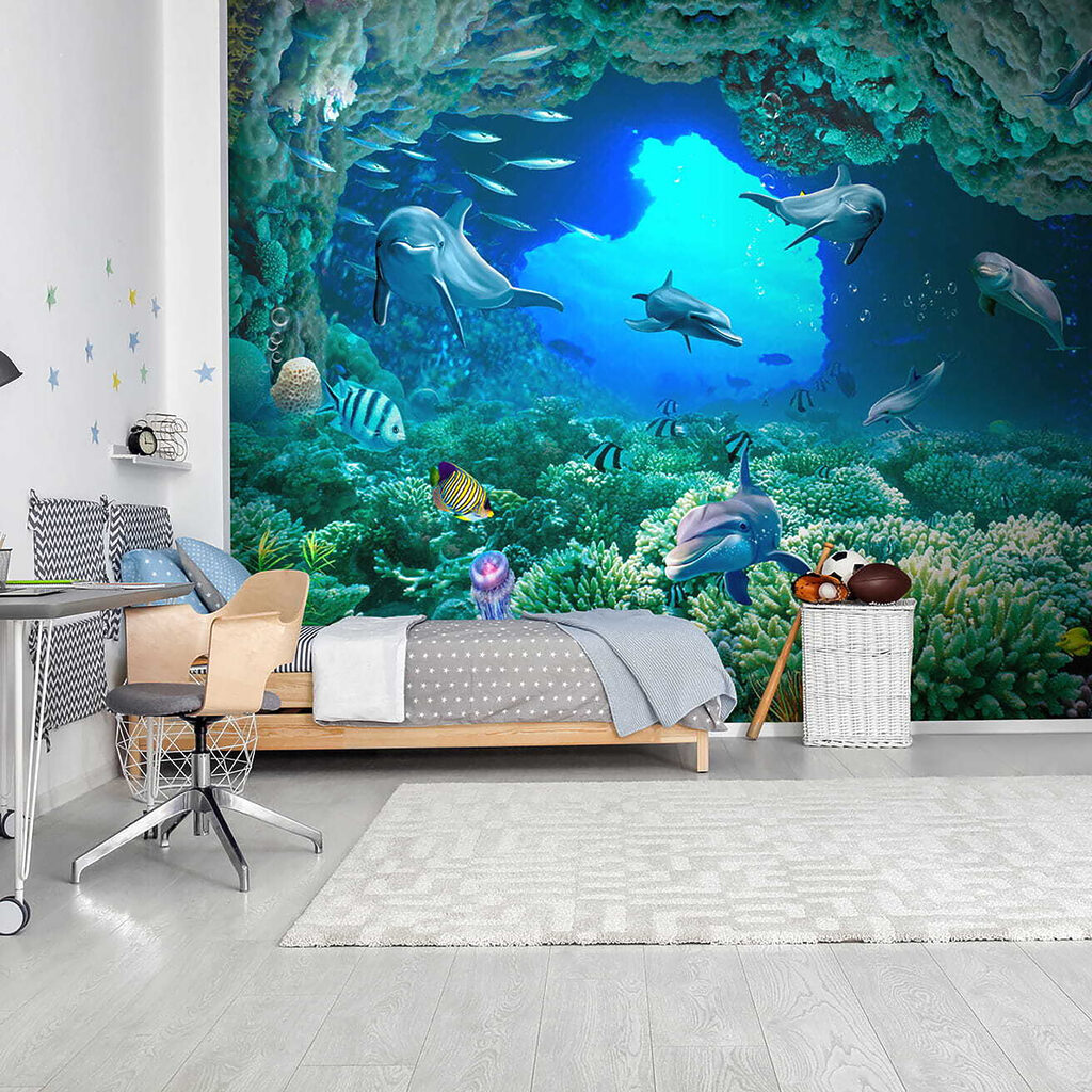 Delfines bajo el coral — interior 14