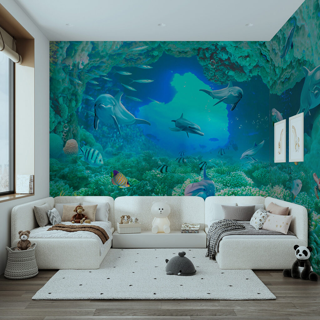 Delfines bajo el coral — interior 11