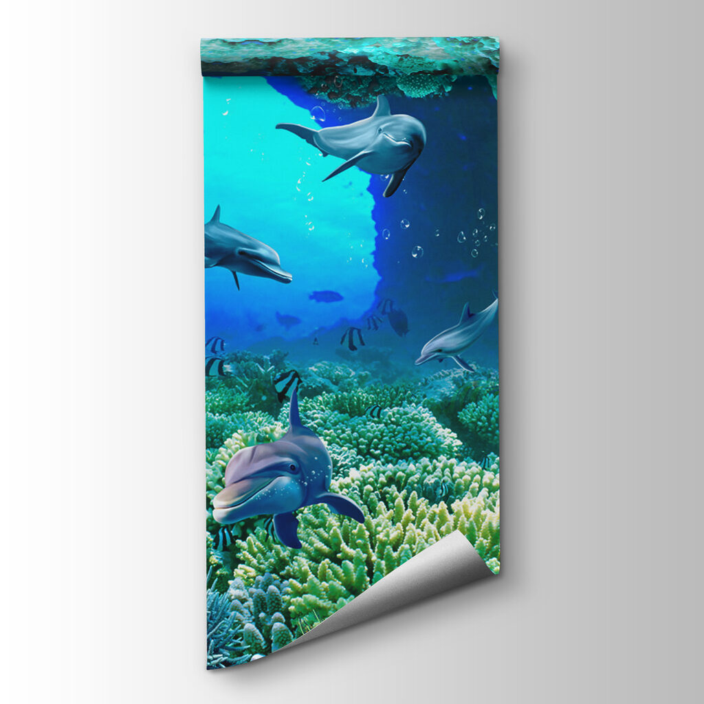 Delfines bajo el coral — vista del producto