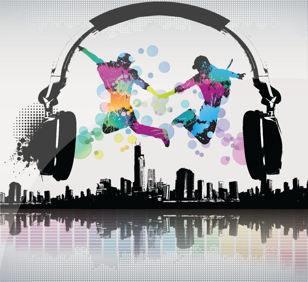 Bailarines en la ciudad — diseño completo