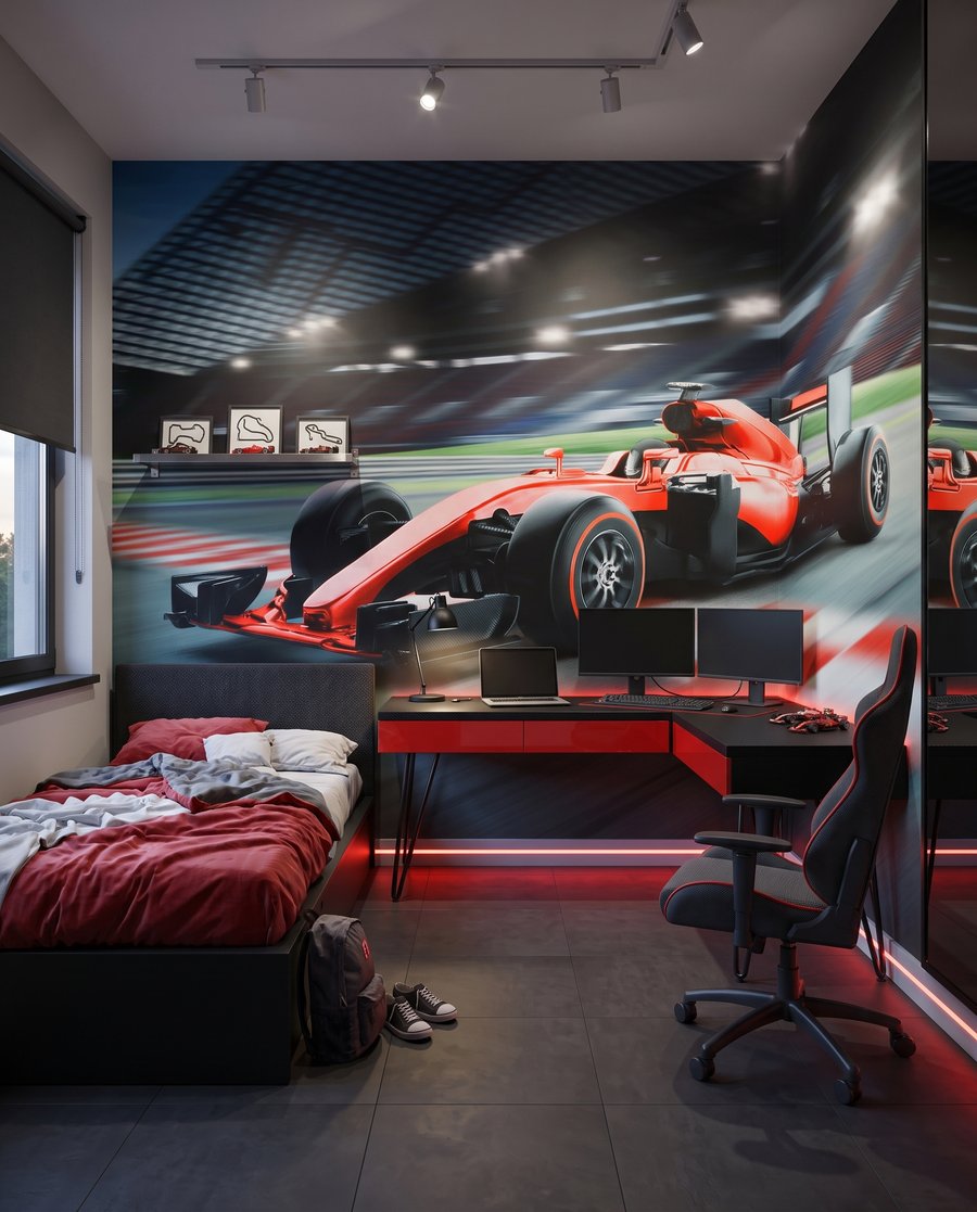 Carrera bajo luz nocturna — interior 2