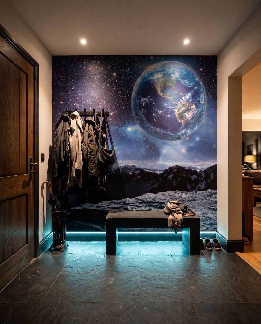 Tierra sobre montañas lunares — interior 4