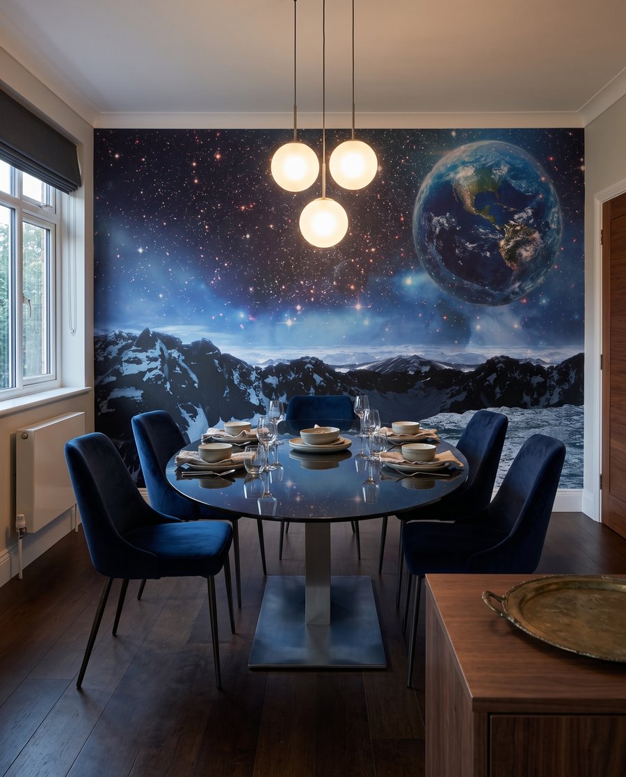 Tierra sobre montañas lunares — interior 5