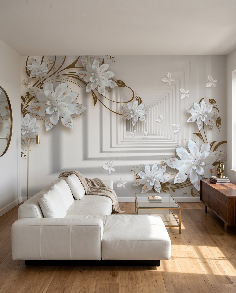Flores junto a pasillos — interior 3