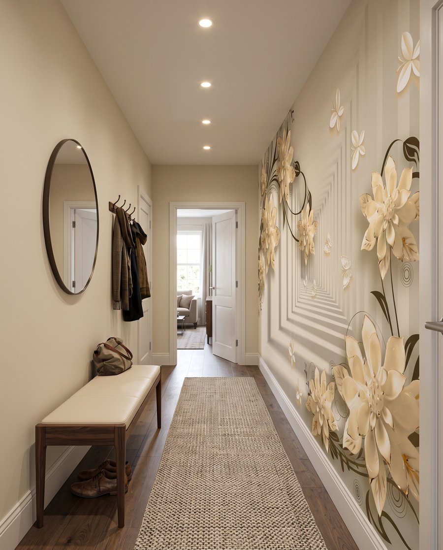 Flores junto a pasillos — interior 4