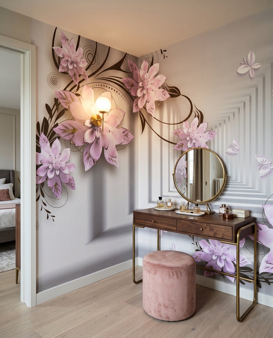 Flores junto a pasillos — interior 2