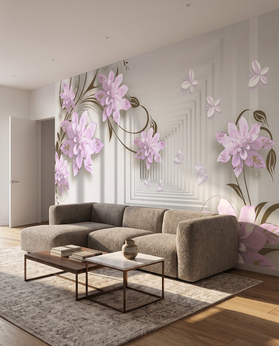 Flores junto a pasillos — interior 1