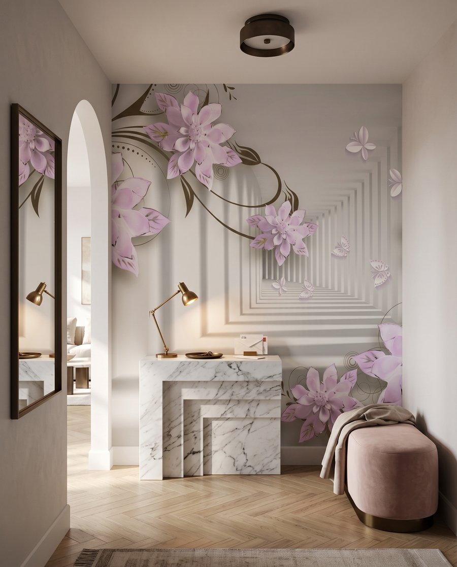 Flores junto a pasillos — interior 4