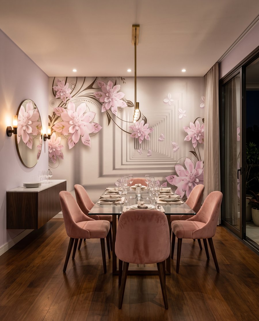 Flores junto a pasillos — interior 5