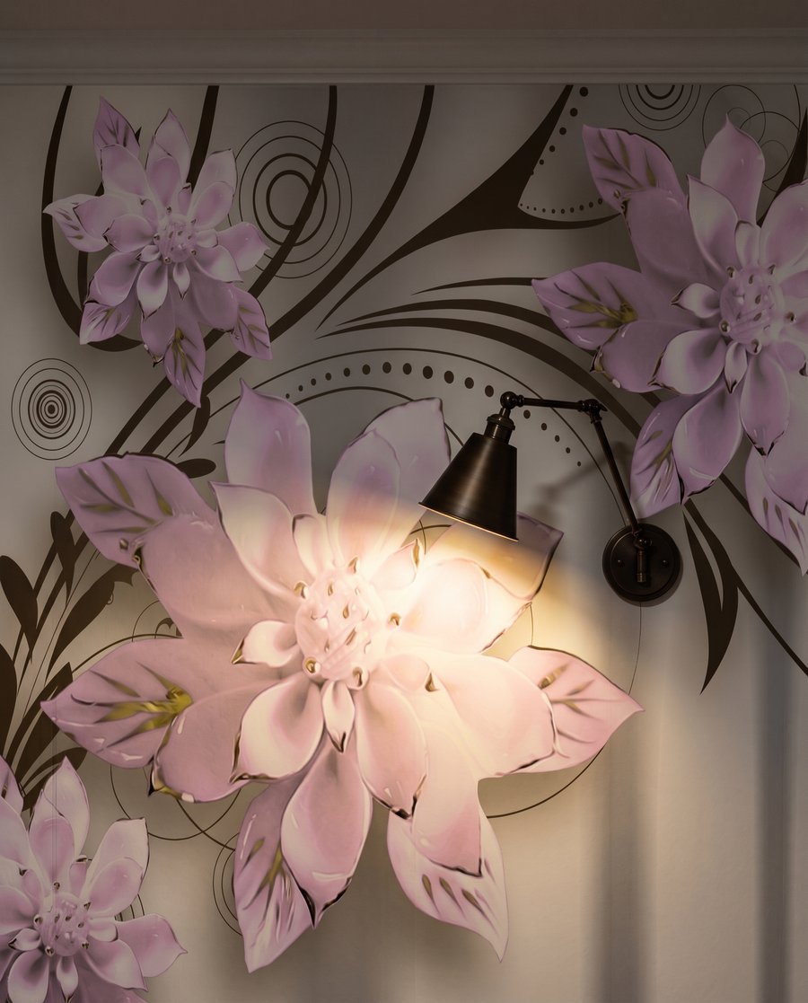 Flores junto a pasillos — detalle
