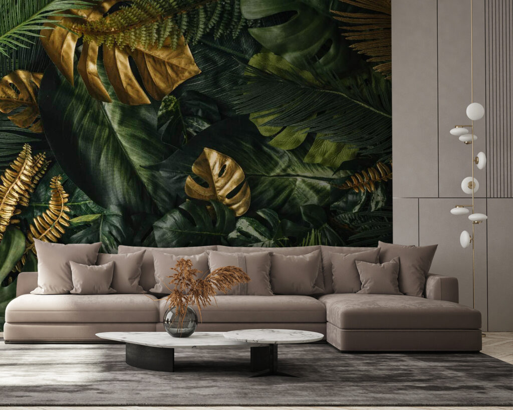 Hojas verdes y doradas — interior 4