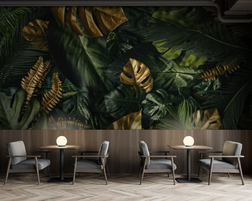 Hojas verdes y doradas — interior 5