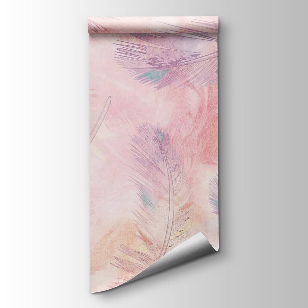 Plumas rosas sobre velos — vista del producto