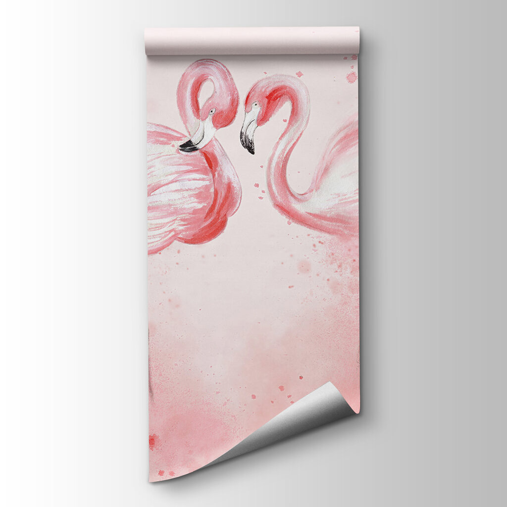 Dos flamencos en rosa — vista del producto