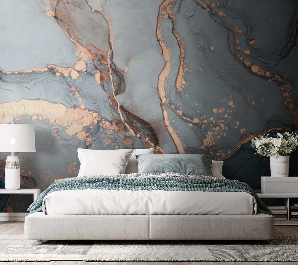 Vetas cobrizas sobre gris — interior 2