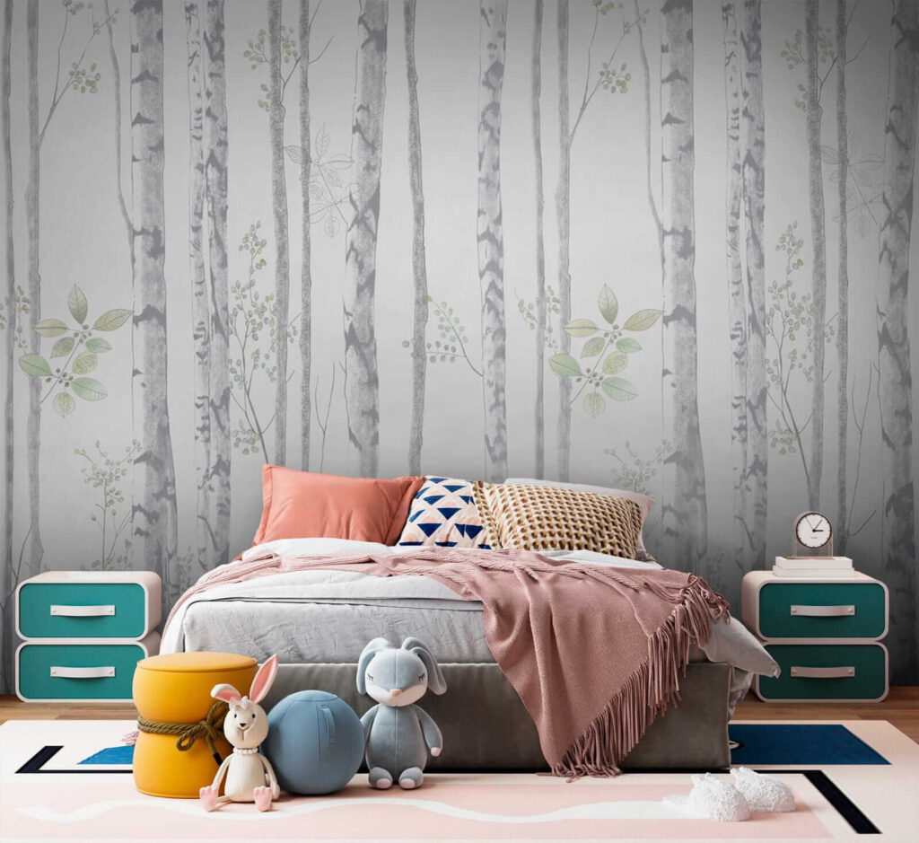 Árboles finos sobre blanco — interior 6