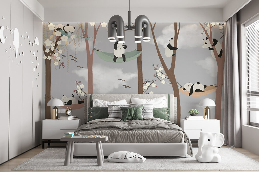 Pandas en hamacas — interior 3
