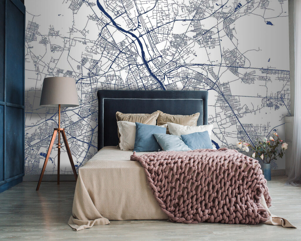 Mapa urbano en líneas — interior 1