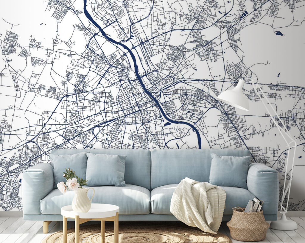 Mapa urbano en líneas — interior 3