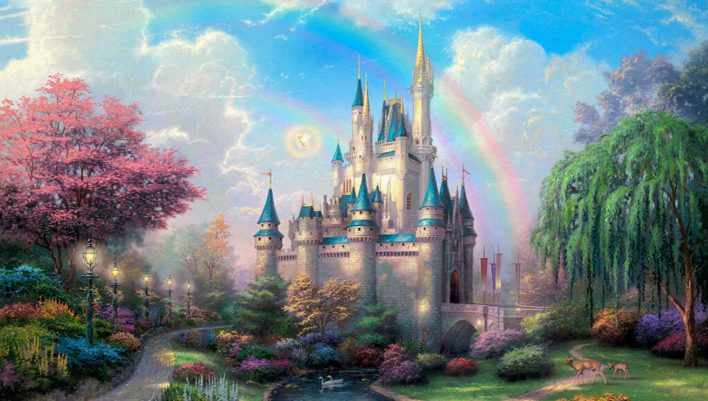 Castillo y arcoíris — diseño completo
