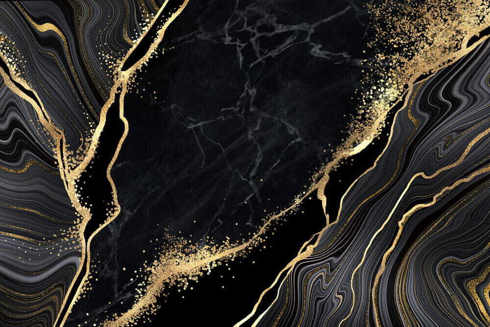 Grietas doradas en negro — diseño completo