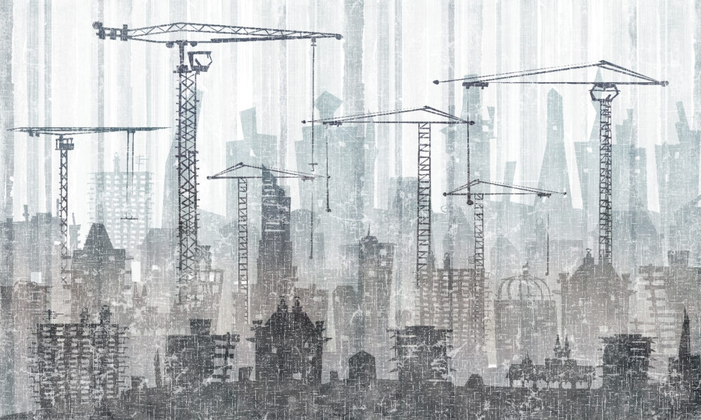 Ciudad en construcción — diseño completo
