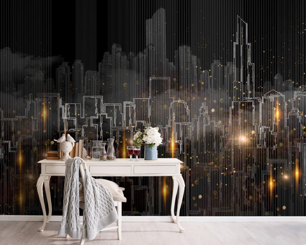 Ciudad nocturna de luces — interior 1