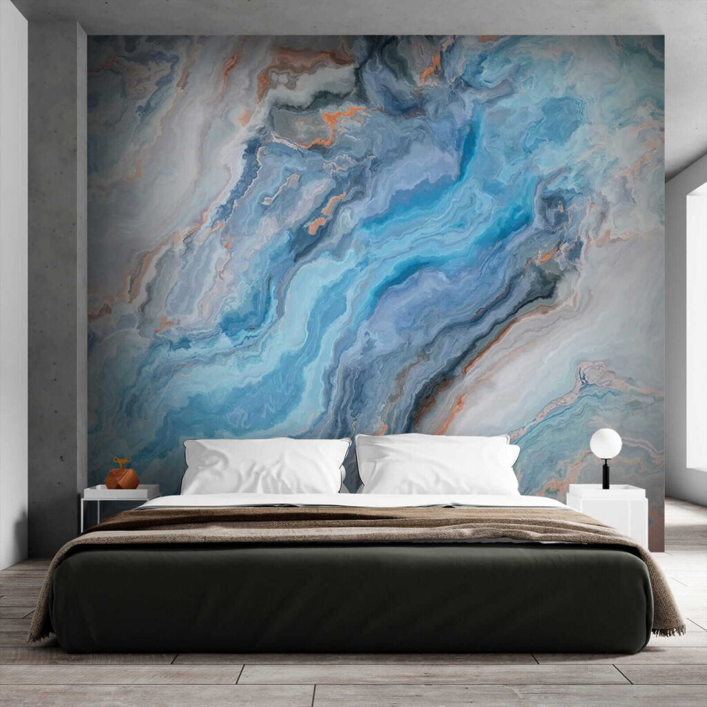 Bandas azules en piedra — interior 6