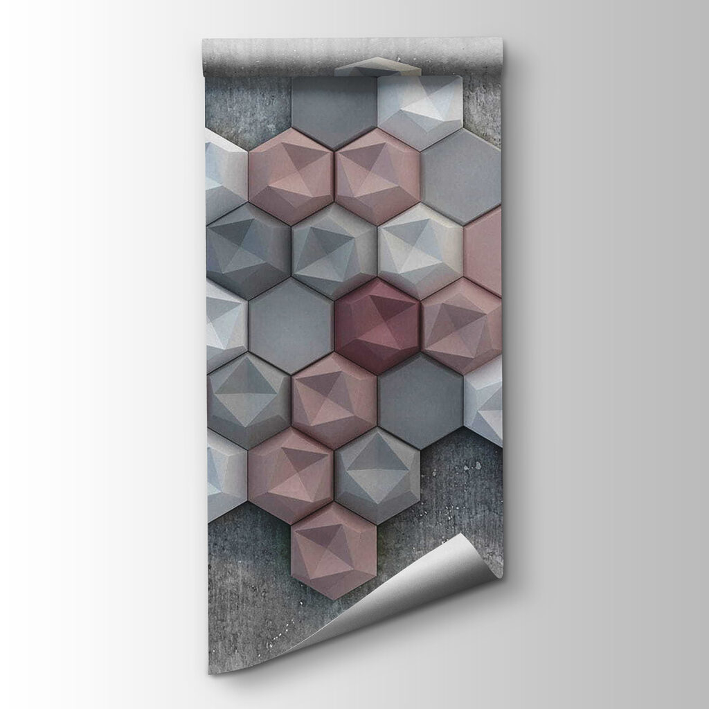 Hexágonos sobre gris — vista del producto