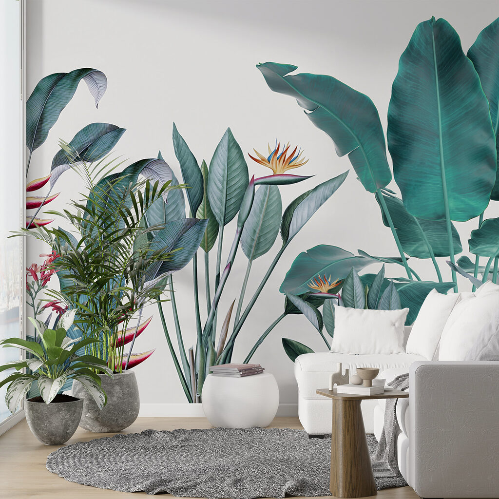 Hojas tropicales sobre blanco — interior 11