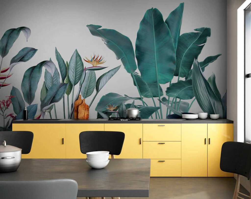Hojas tropicales sobre blanco — interior 7