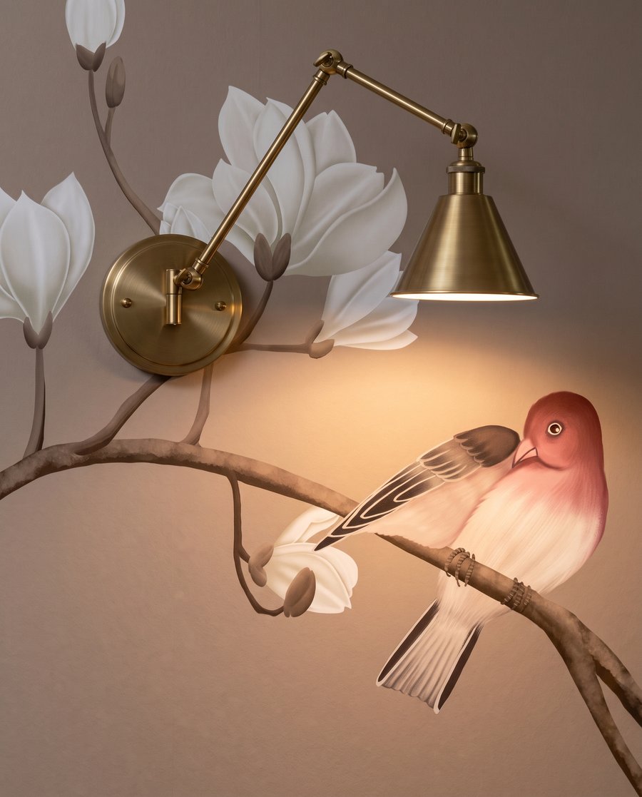 Pájaros entre ramas — detalle