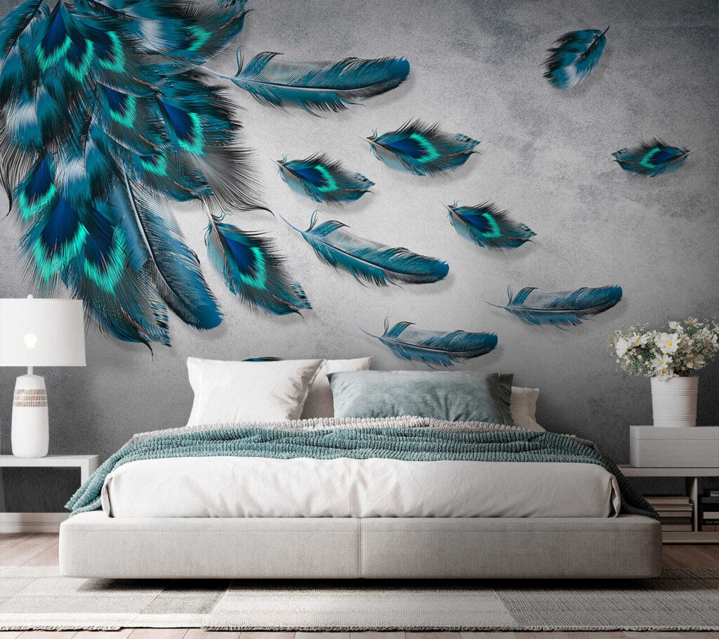 Plumas azules y turquesa — interior 4