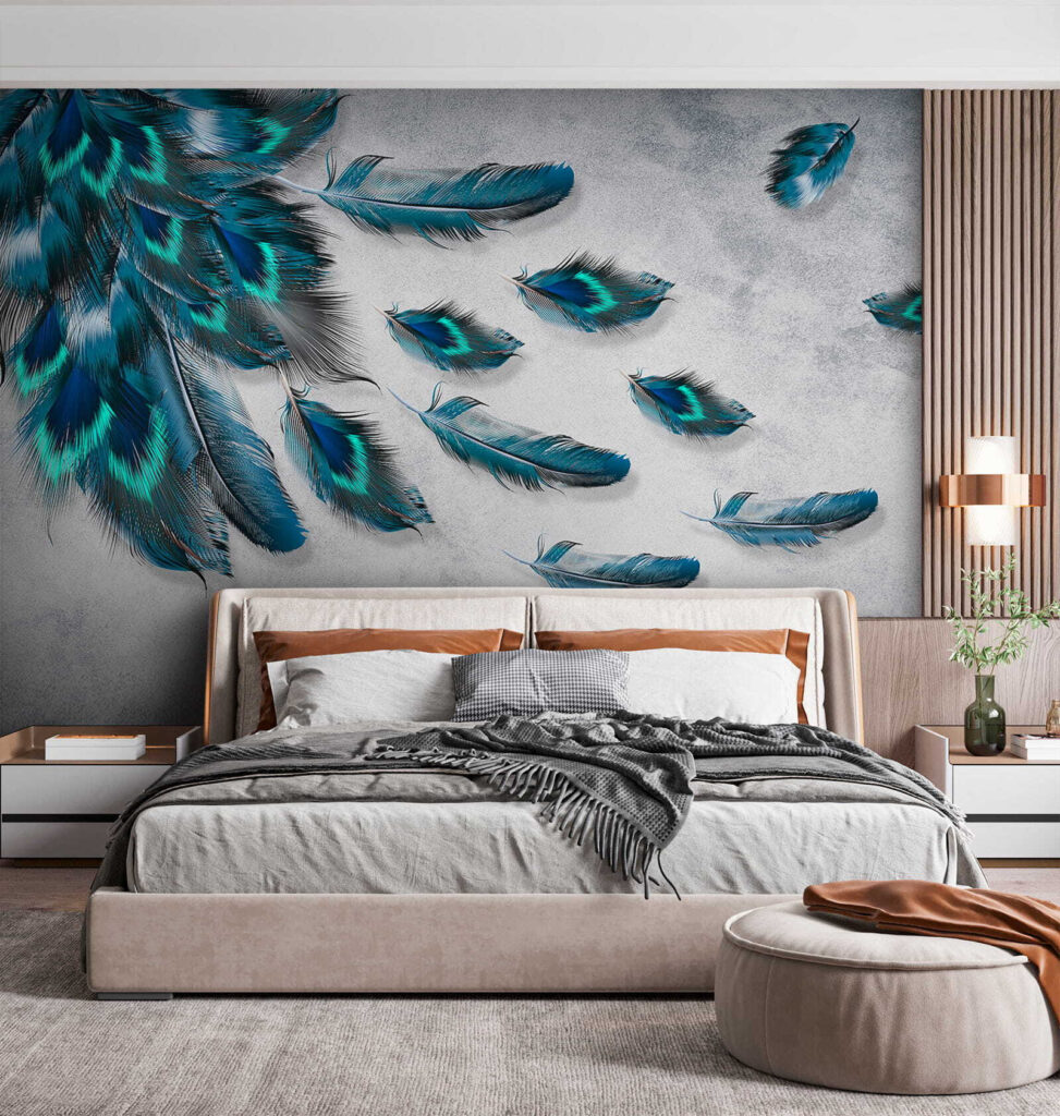 Plumas azules y turquesa — interior 6