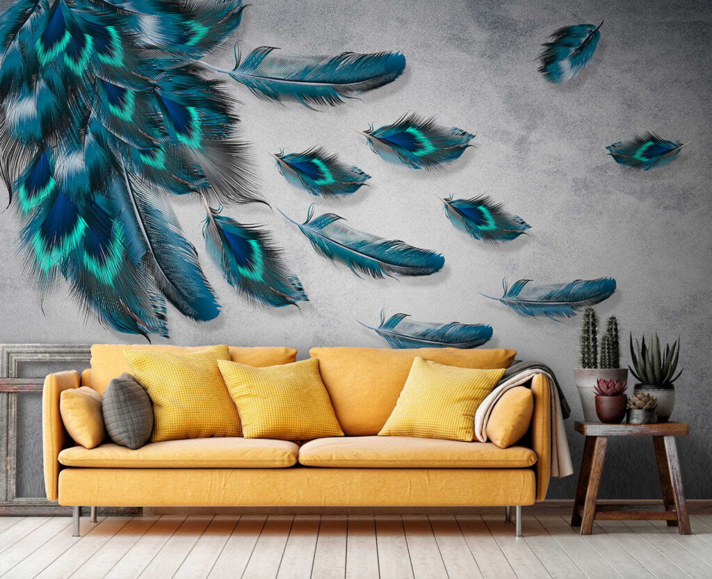 Plumas azules y turquesa — interior 7