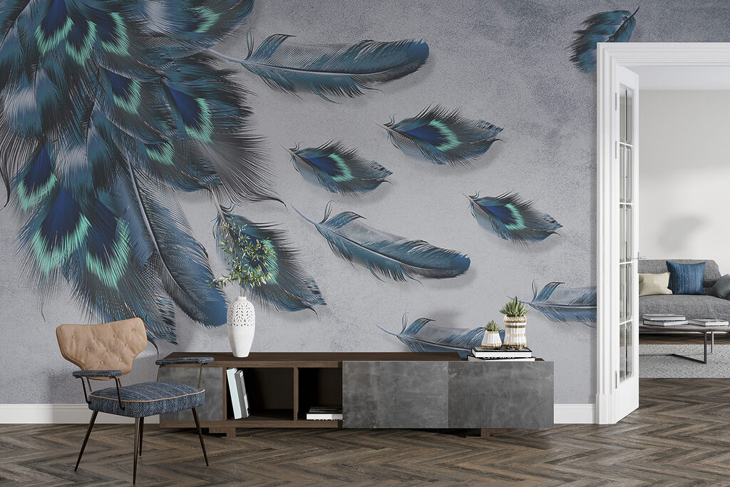 Plumas azules y turquesa — interior 11