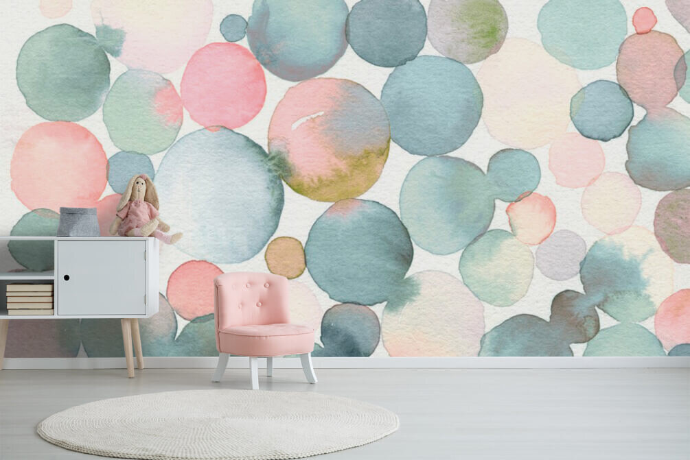 Círculos pastel en acuarela — interior 1