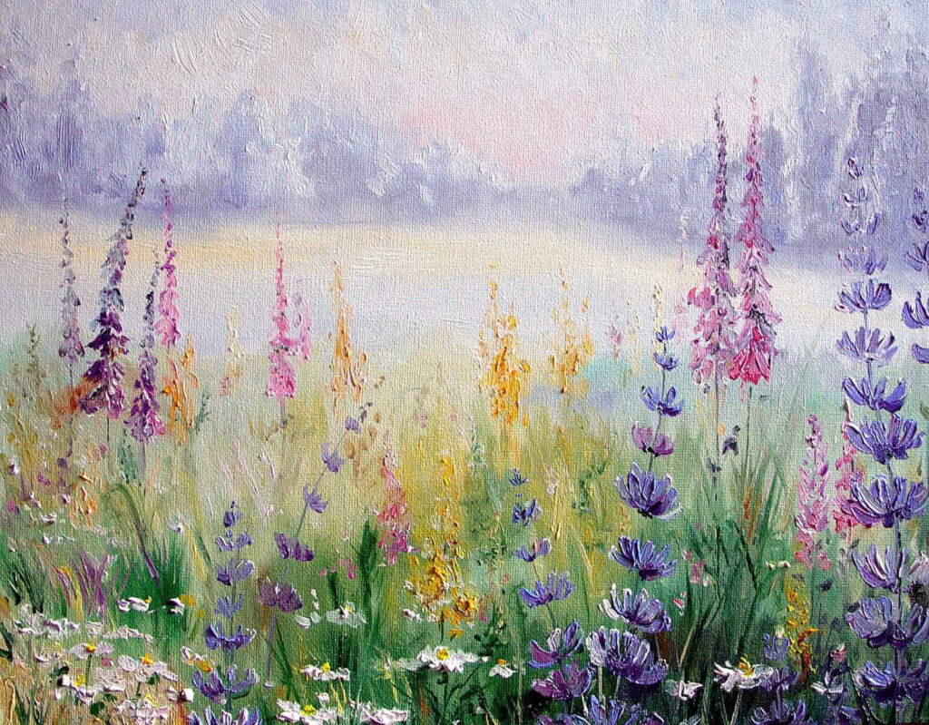Prado junto al lago — diseño completo